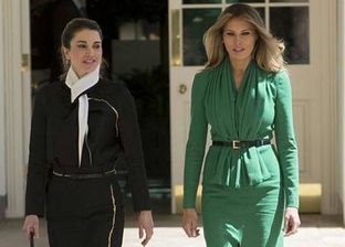 أناقة الملكة رانيا تغلب جمال ميلانيا ترامب