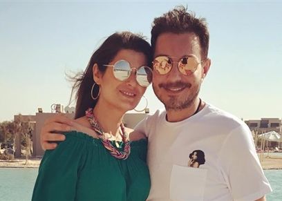 الفنان احمد زاهر وزوجته