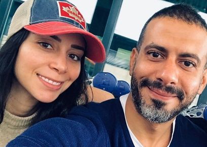 محمد فراج وخطيبته بسنت شوقي