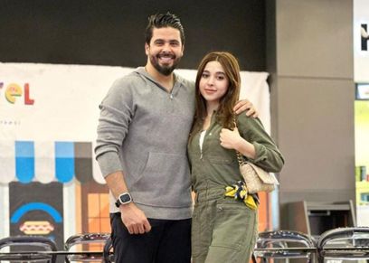 اللاعب نور صبري وابنته