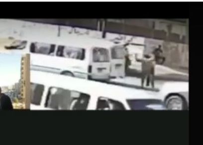 مشهد من الفيديو المتداول لاعتداء سائق على فتاة