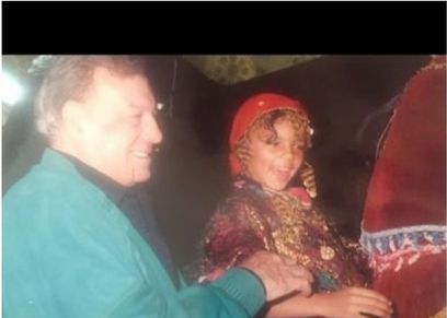 الفنانة ناهد السباعي وجدها الراحل فريد شوقي