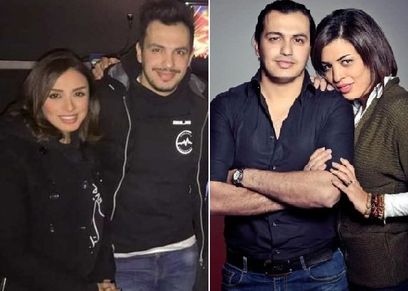 أحمد إبراهيم برفقة زوجته الحالية الفنانة أنغام وزوجته السابقة ياسمين عيسى