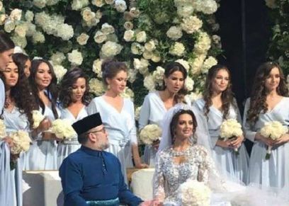 ملكة جمال موسكو تنفي الإشاعات حول انفصالها عن ملك ماليزيا السابق