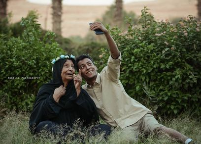 حفيد وجدته بالمنيا