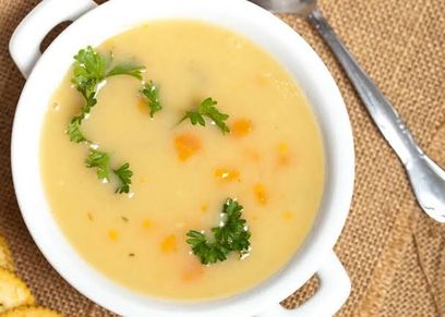 طبق شوربة بطاطس