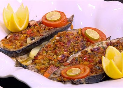 ماكريل بالخضار