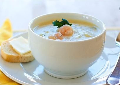 شوربة جمبري بالكريمة