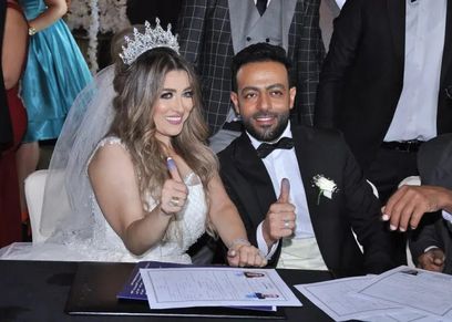 تامر عاشور مع زوجته سمر