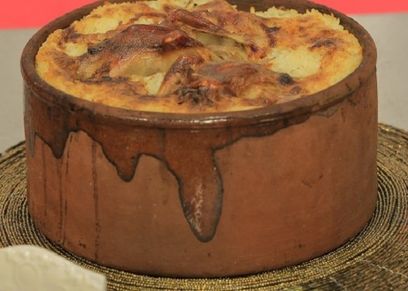 طاجن الحمام بالأرز المعمر