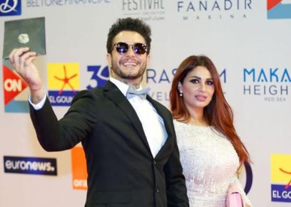 أحمد الفيشاوي وزوجته ندى الكامل