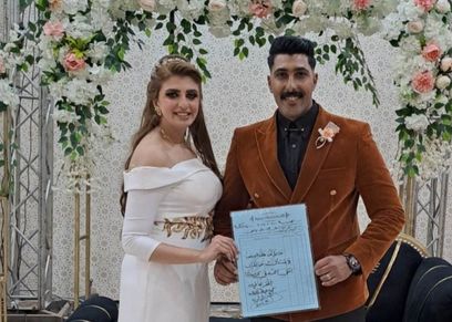عروسين الإسكنردية أثناء عقد القران