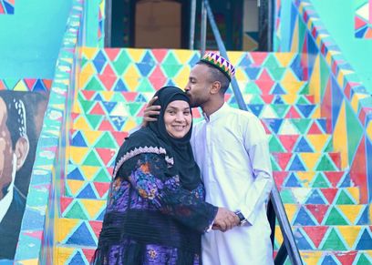 مصطفى ووالدته