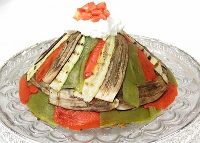 طريقة عمل أرز بالباذنجان والكوسة