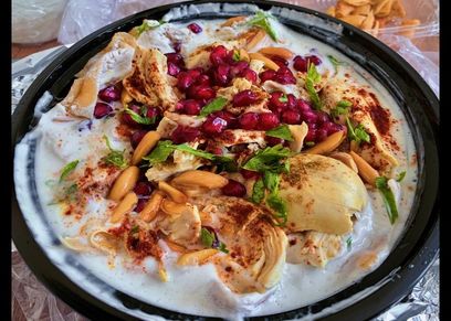 فتة دجاج بدون أرز