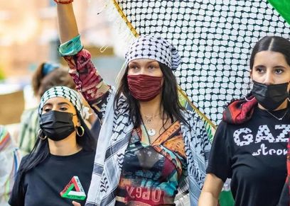 بيلا حديد تدعم فلسطين