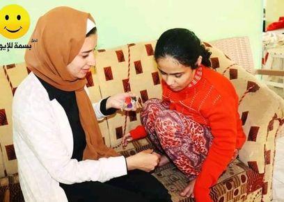 فريق مؤسسة دار بسمة  أثناء تعامله مع الحالة