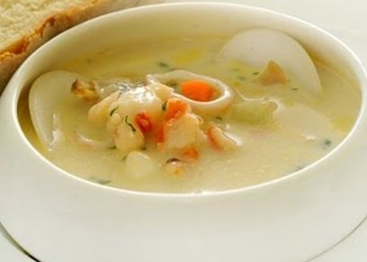 طريقة عمل شوربة السي فود المجمدة