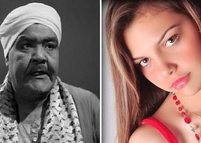 الفنان رياض القصبجي وحفيدته جويا