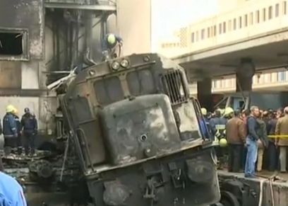 زوجة مصاب بحريق محطة مصر: عنده القلب ولسه خارج من عملية الغضروف