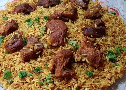 طريسقة عمل كبسة اللحم
