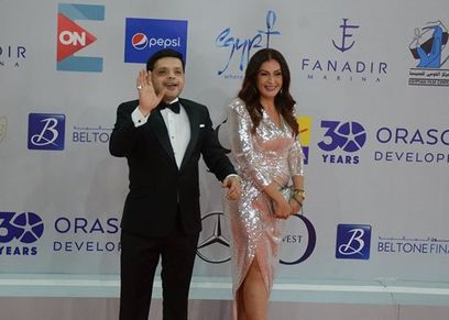 محمد هنيدي وزوجته