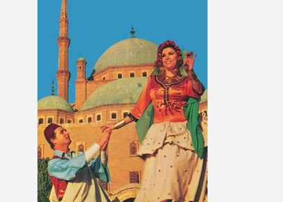 الفنان محمود رضا وفريدة فهمي