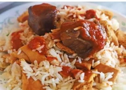 طريقة عمل الفتة بالعيش البلدي
