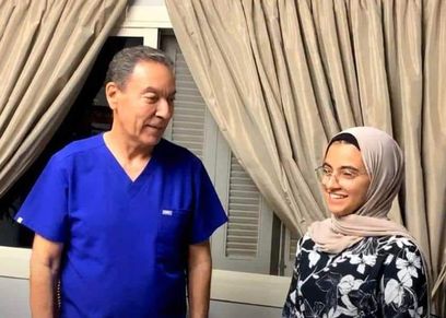 الطالبة منة الله مع هاني الناظر