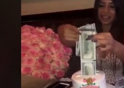فتاة تتفاجئ بعيد ميلادها