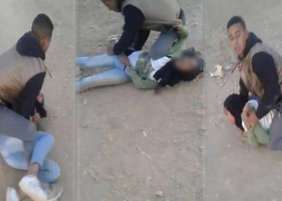 صورة من فيديو محاولة اغتصاب قاصر في المغرب
