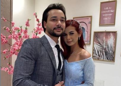 منة عرفة وخطيبها محمود