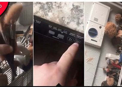 زوج ينظف ماكياج زوجته