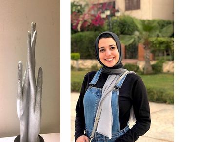 نورين سعيد صاحبة مشروع لعمل مجسمات