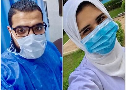 الزوجان سلمى وأحمد.. من الجيش الأبيض