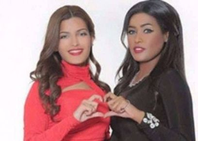 الفنانة السعودية وابنتها حسنا