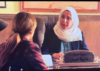 ماجدة سعيد خلال أداء دورها كمديرة مدرسة فى مسلسل فاتن أمل حربي