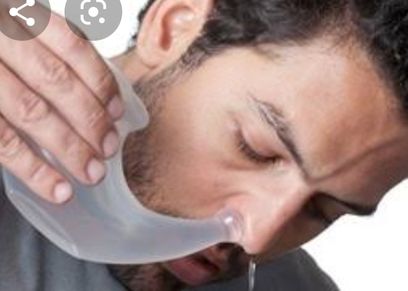 غسل الأنف بالماء المالح 