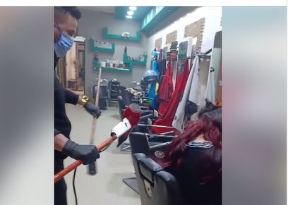 صالون تجميل بيصفف شعر السيدات عن بُعد