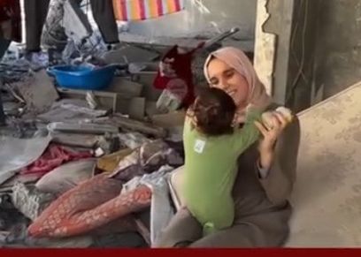 سيدات غزة صامدات رغم الدمار