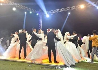 حفل زفاف 110 عرسان بأسيوط