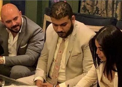 الفنان محمود العسيلي وزوجته