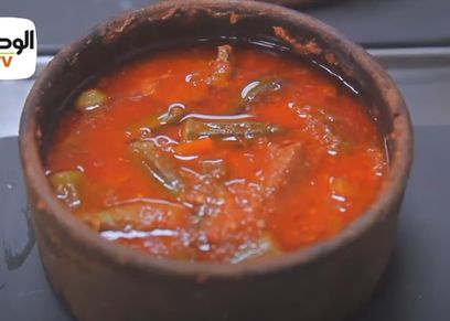طاجن البامية باللحمة