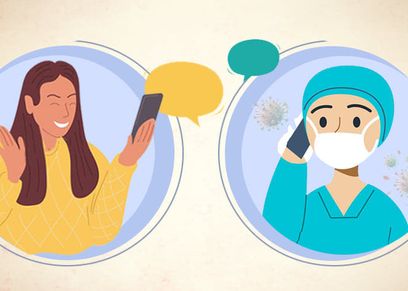 الممرضة وابنتها تسنيم- صورة تعبيرية
