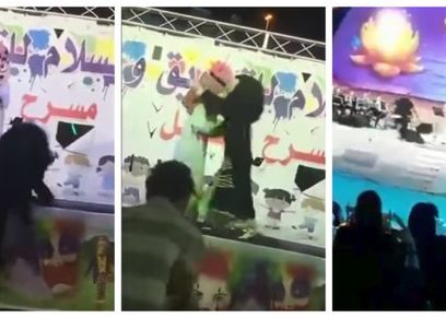 لحظة احتضان ماجد المهندس