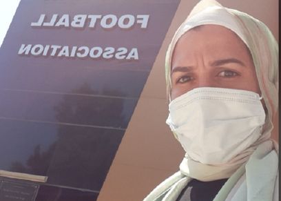 فدوى عصام الدين.. لاعبة كرة قدم نسائية بنادي مصر للطيران