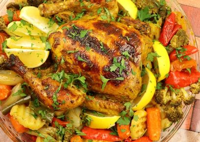 طريقة عمل دجاج بالزعتر والكاري
