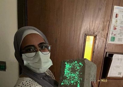 اختراع خرسانة ذانية الإنارة