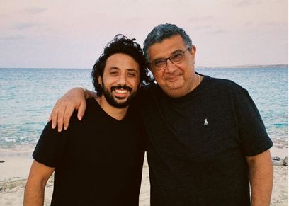 الفنان ماجد الكدواني وابنه يوسف