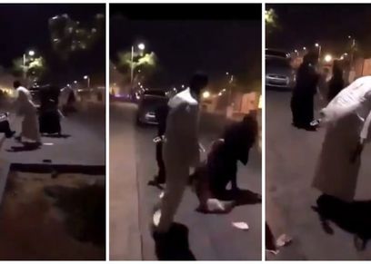 رجل يعتدي على بنت في فيديو متداول